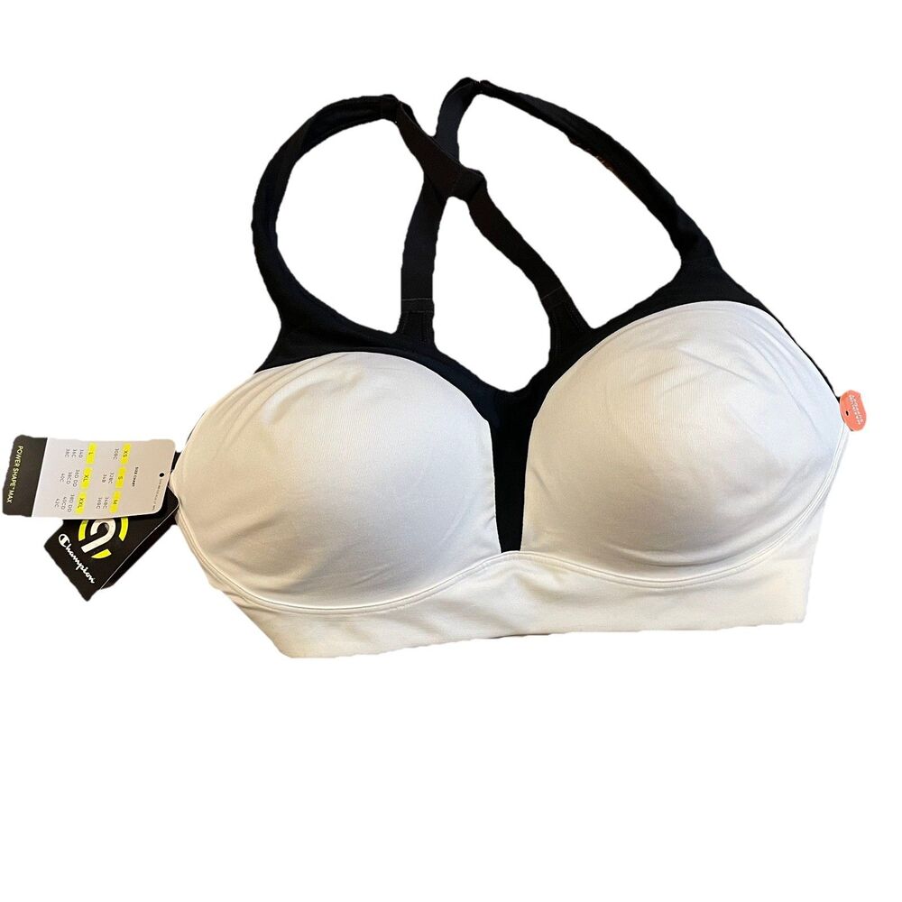 Champion Women's Full Support Comfort Active Sports Bra 38DD White 15763 NWT